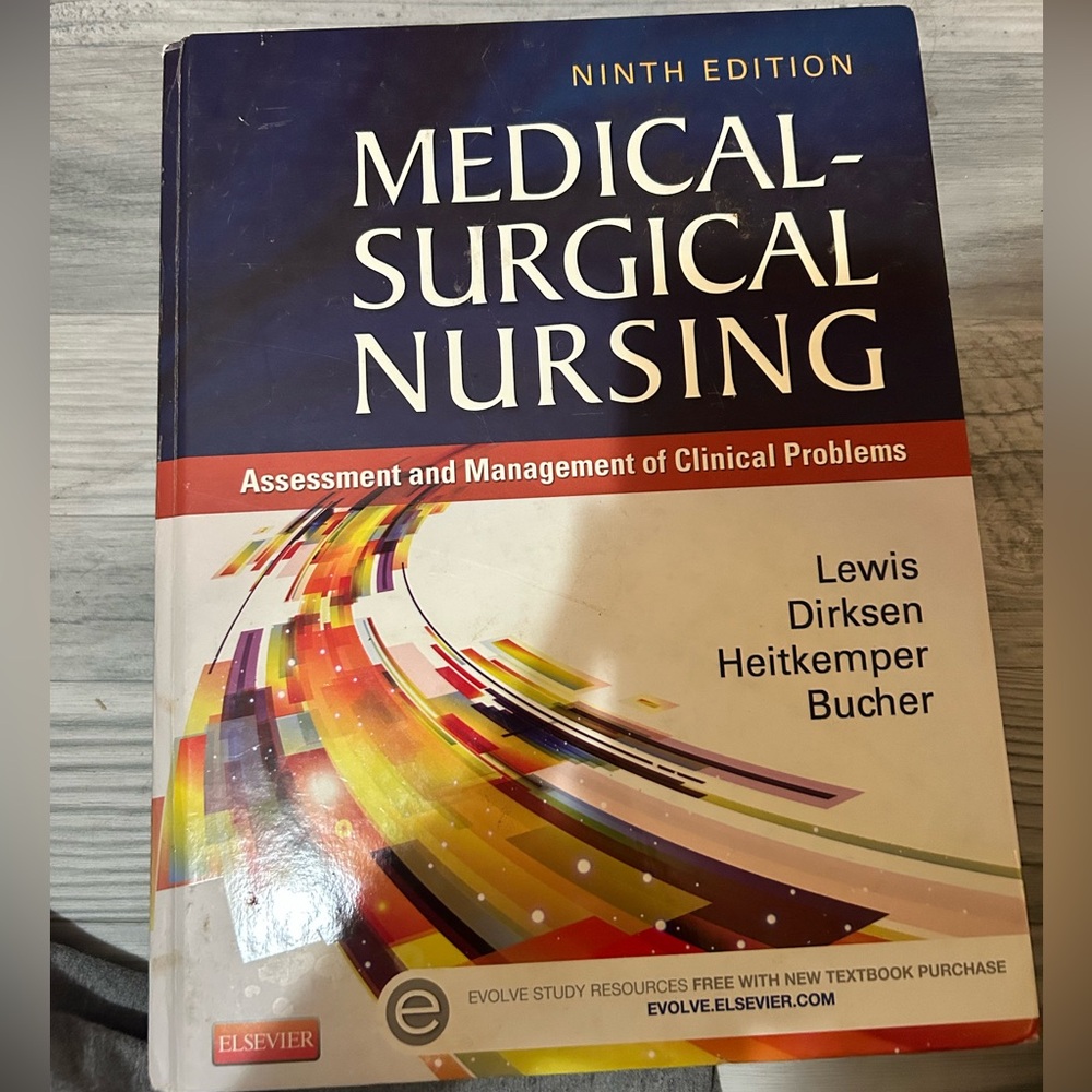 Medical Surgical Nursing 9th Edition Lewis Dirksen Hardcover Textbook Elsevier